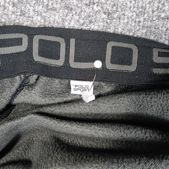 Polo Sport Ralph Lauren Pants Jogger Mens Medium Black Gray Camo Track Athletic - Picture 2 of 10